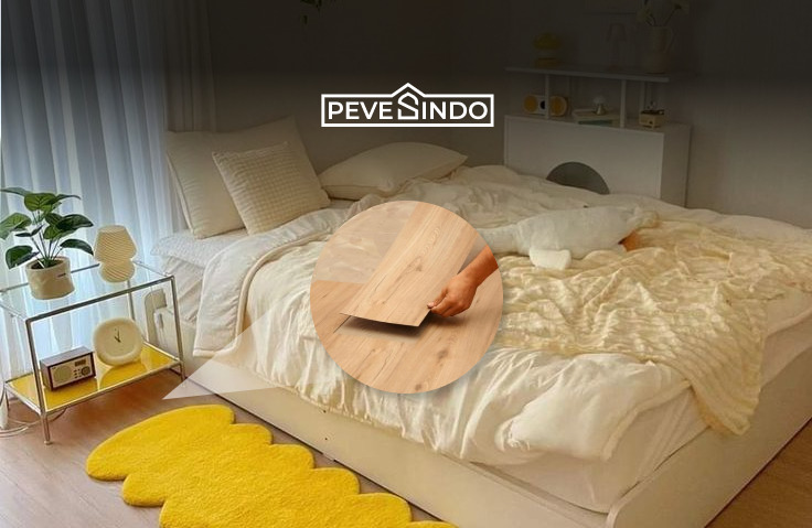 desain kamar dengan lantai vinyl dari Pevesindo