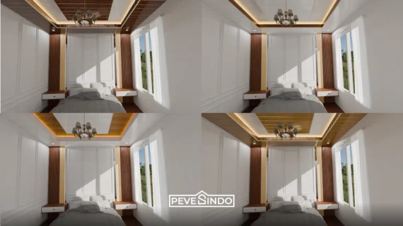 4 Plafon PVC Kamar Tidur Mewah