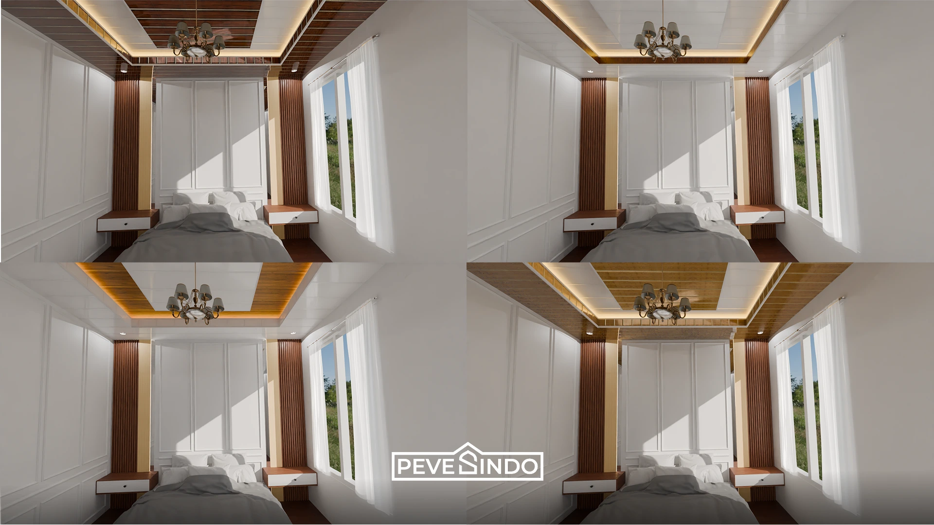Plafon PVC Kamar Tidur Mewah