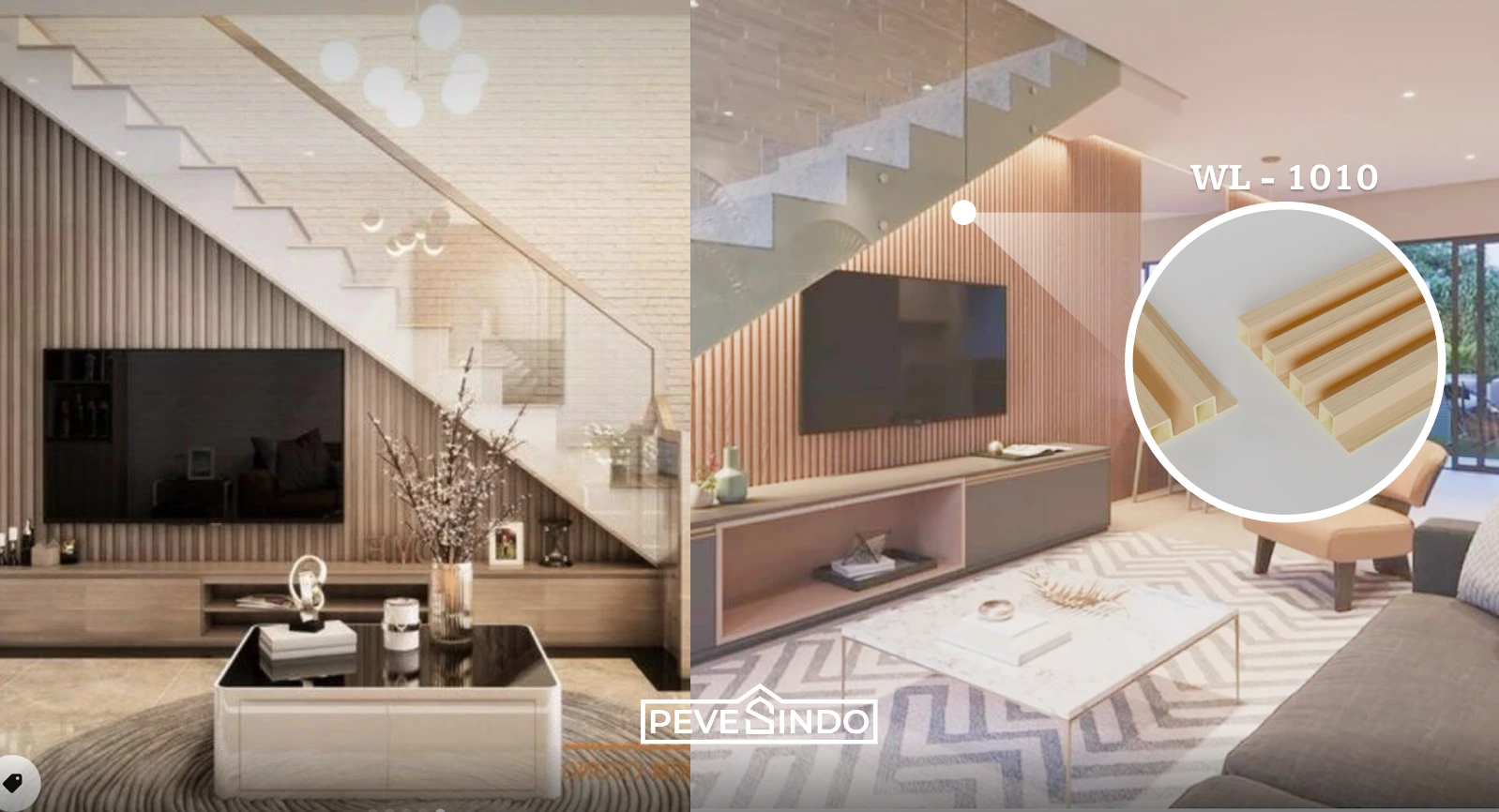 Design Backdrop TV Bawah Tangga