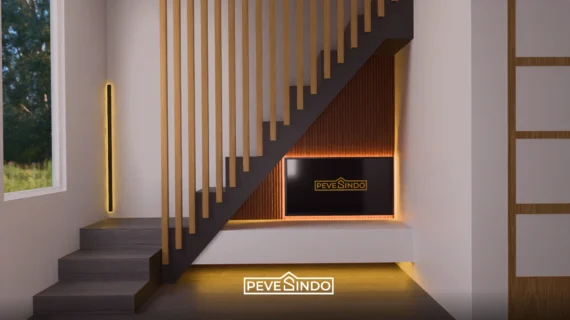 Ini Nih, Design Backdrop TV Bawah Tangga
