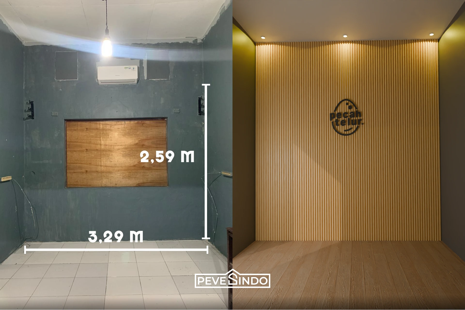 desain wall panel pecah telur