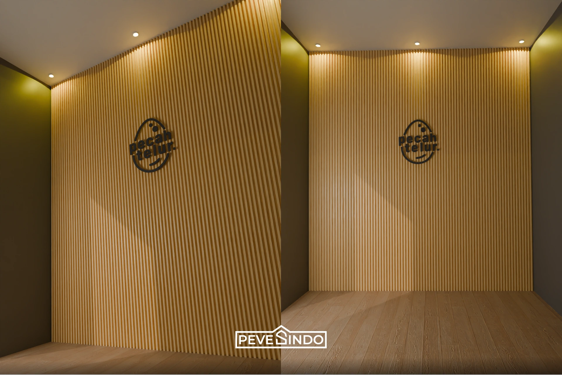 desain wall panel pecah telur