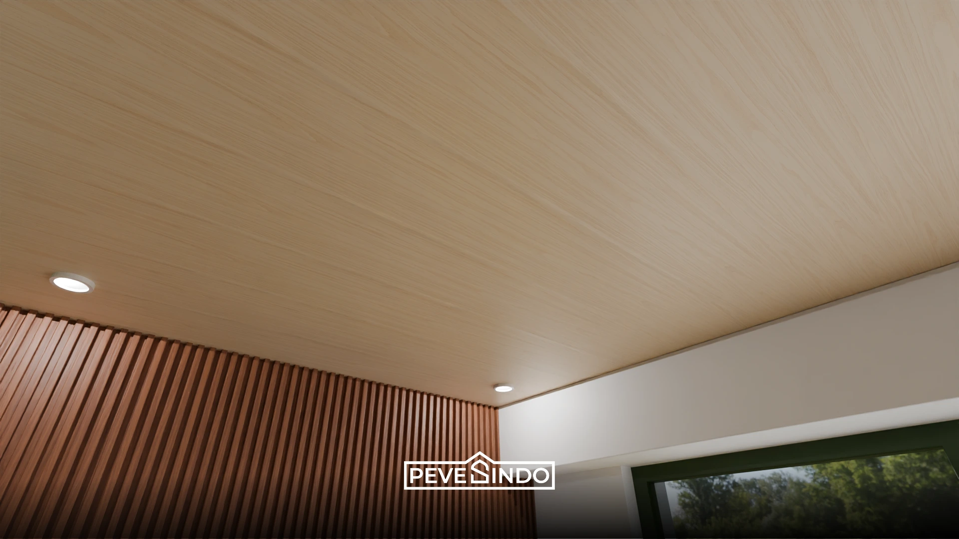 kombinasi plafon PVC dan lantai vinyl modern