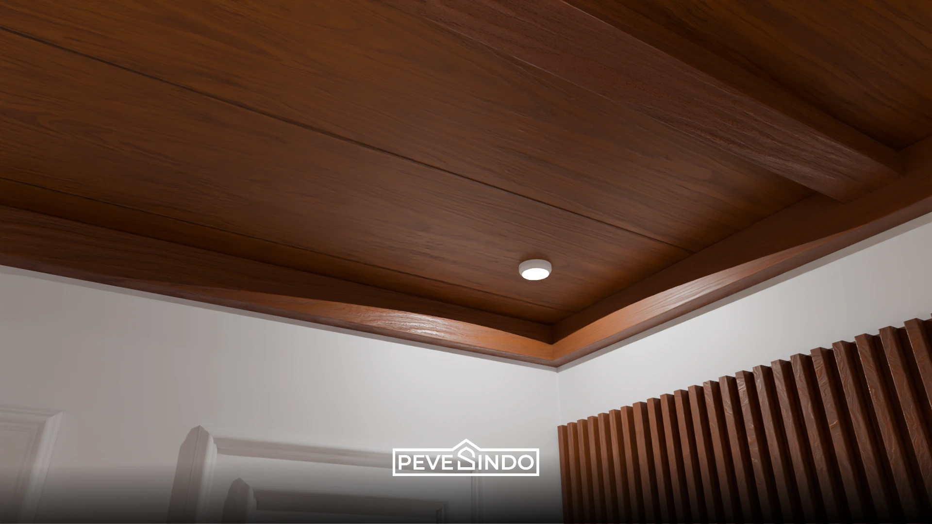 kombinasi plafon PVC dan lantai vinyl modern