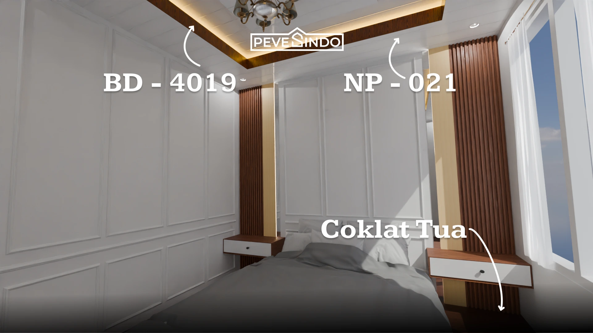 kombinasi plafon PVC dan lantai vinyl modern