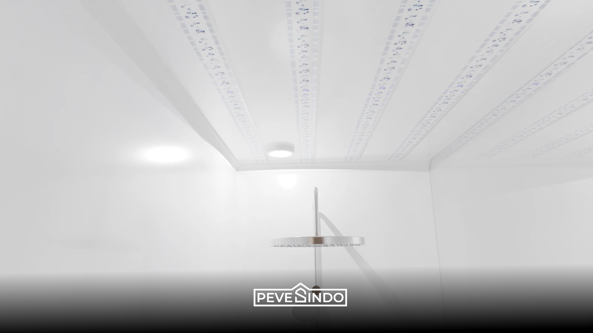 plafon pvc putih dan krem