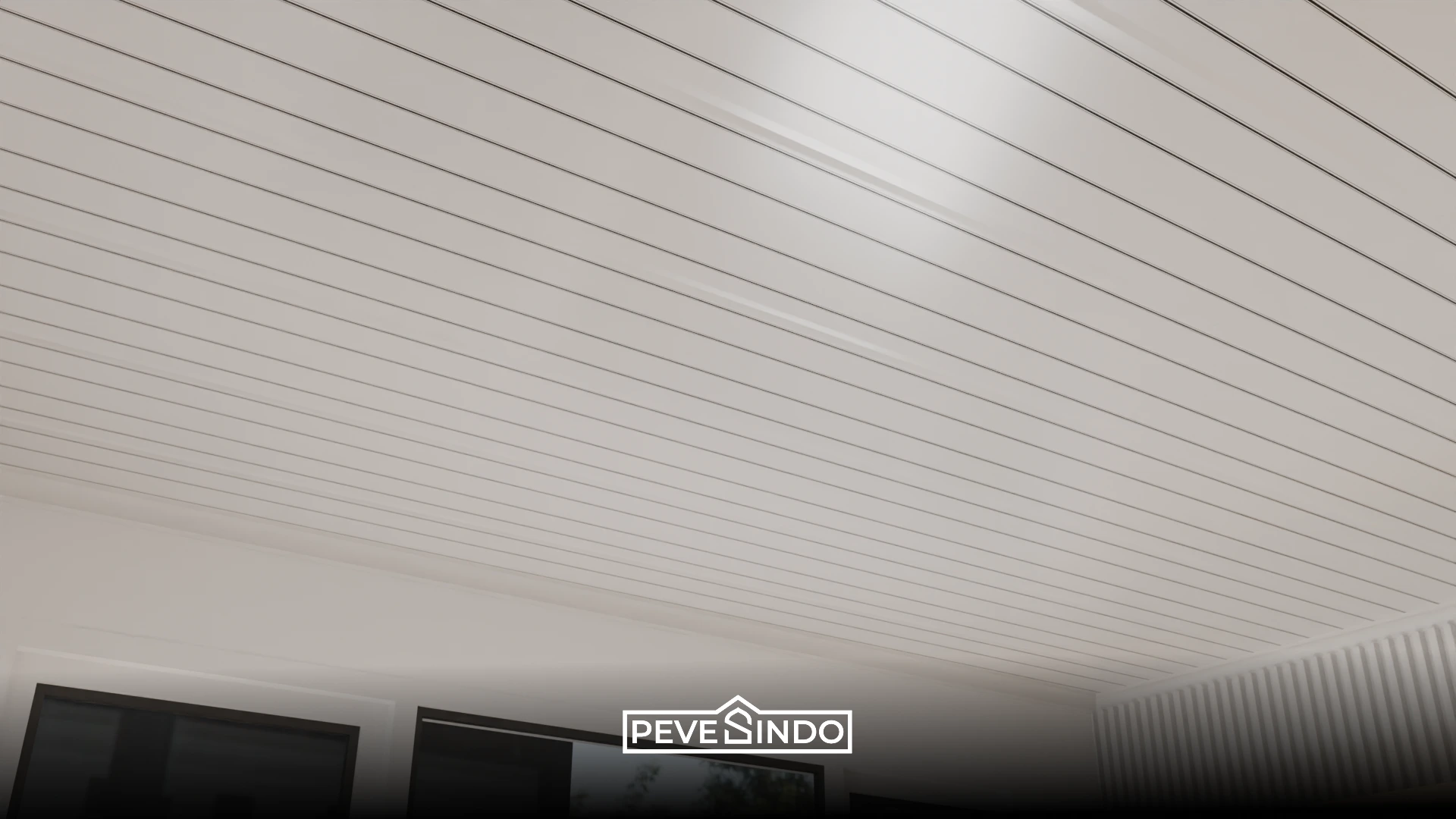 plafon pvc putih dan krem