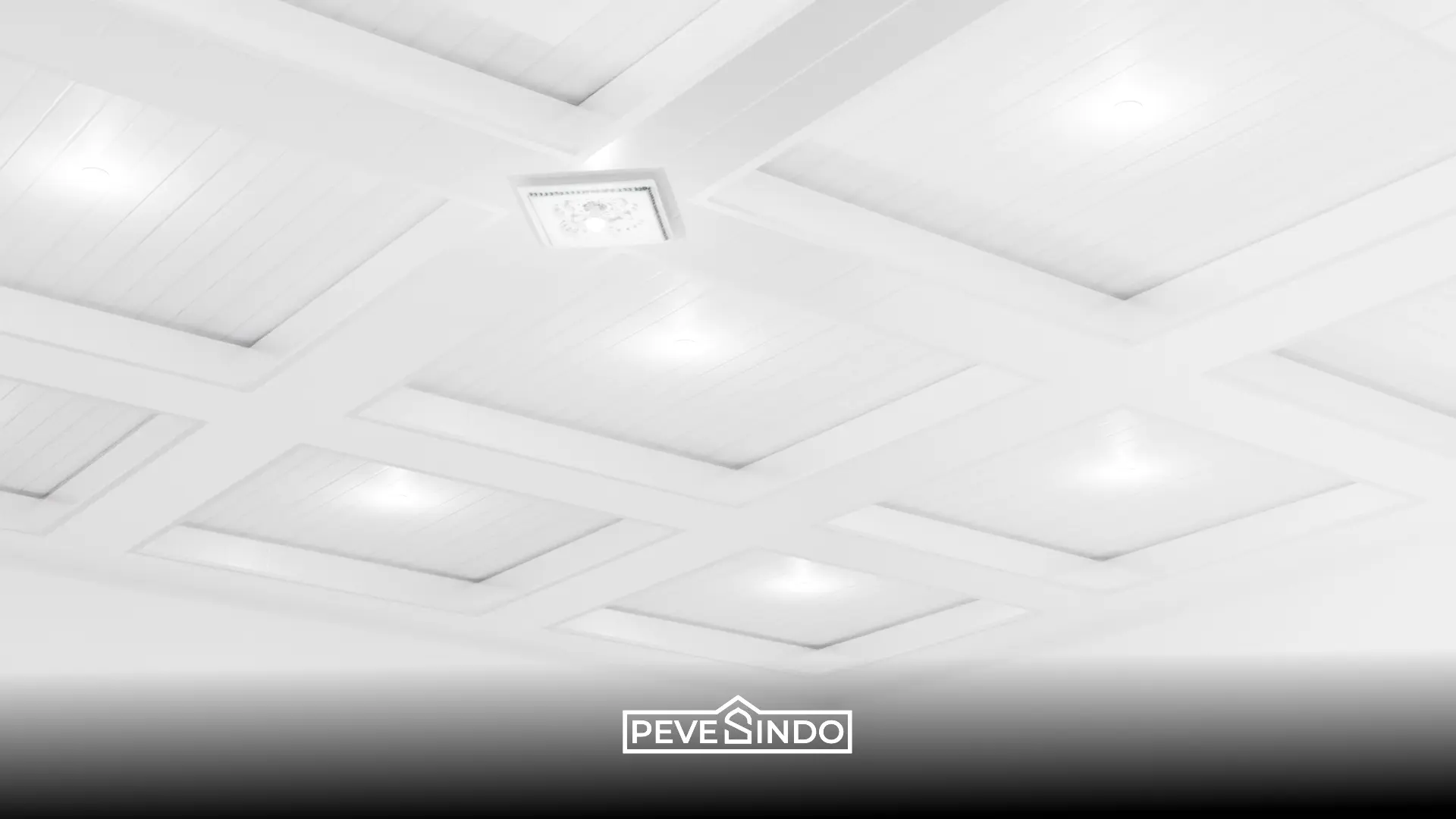 plafon pvc putih dan krem