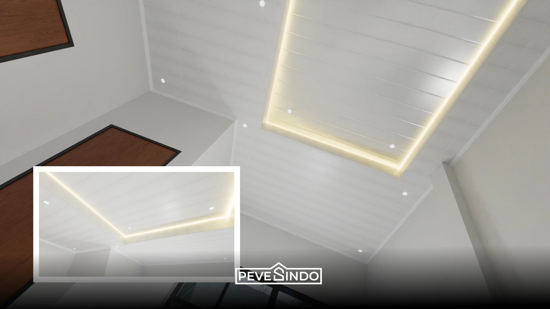 lampu LED strip plafon PVC