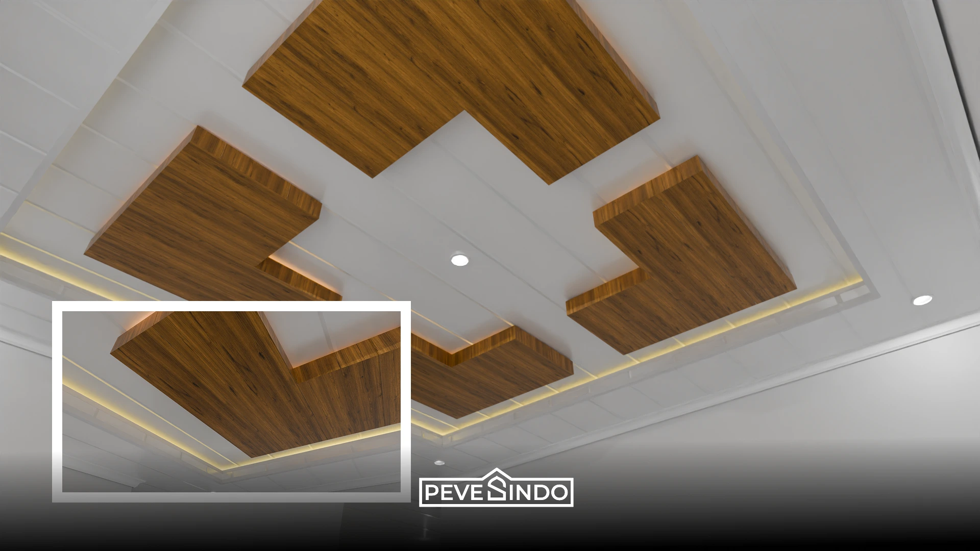 lampu LED strip plafon PVC