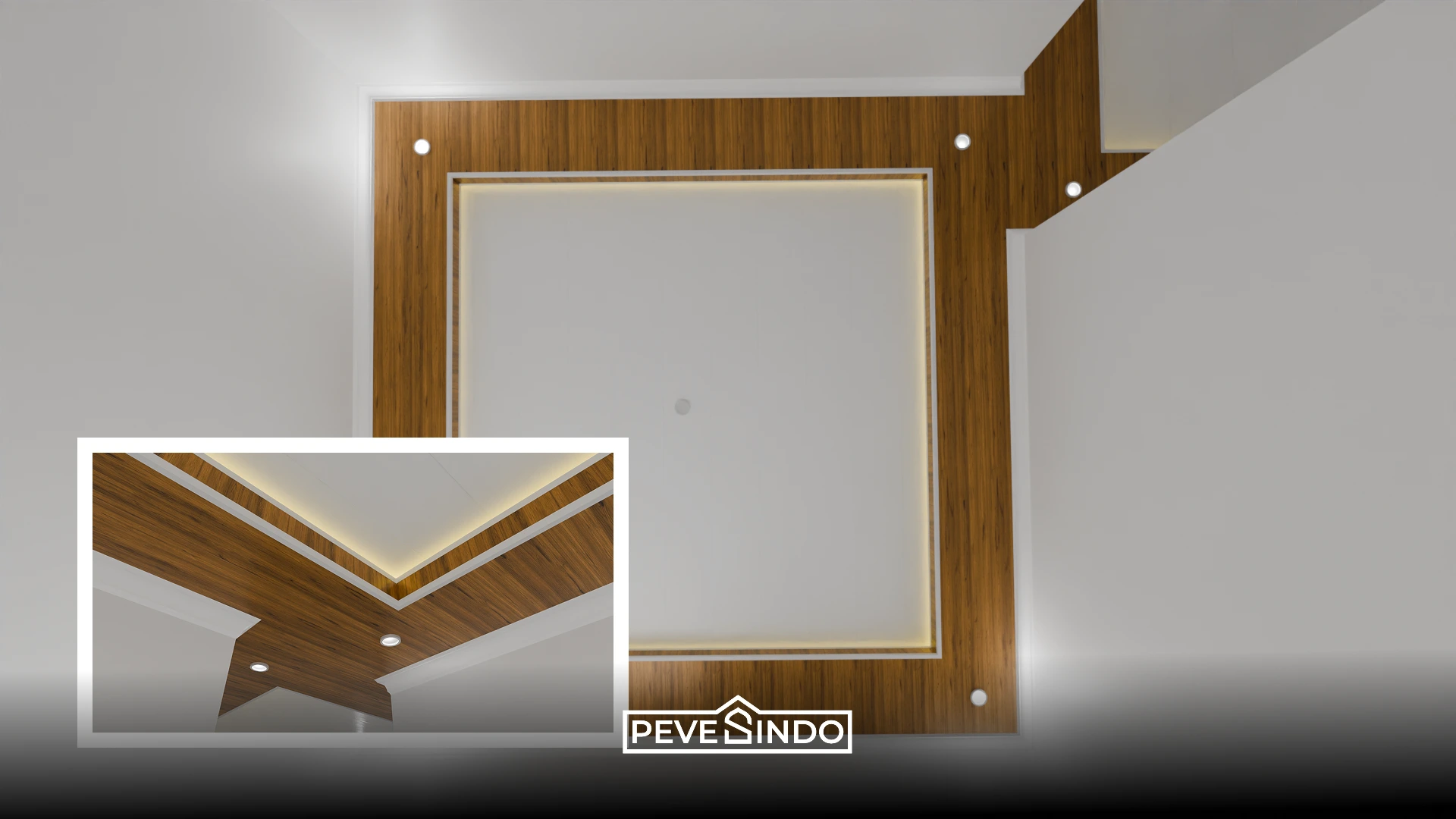 lampu LED strip plafon PVC