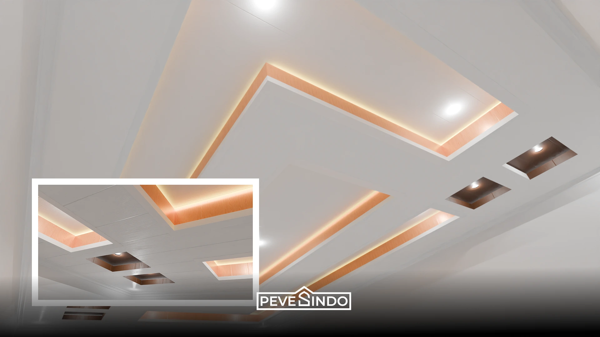 lampu LED strip plafon PVC