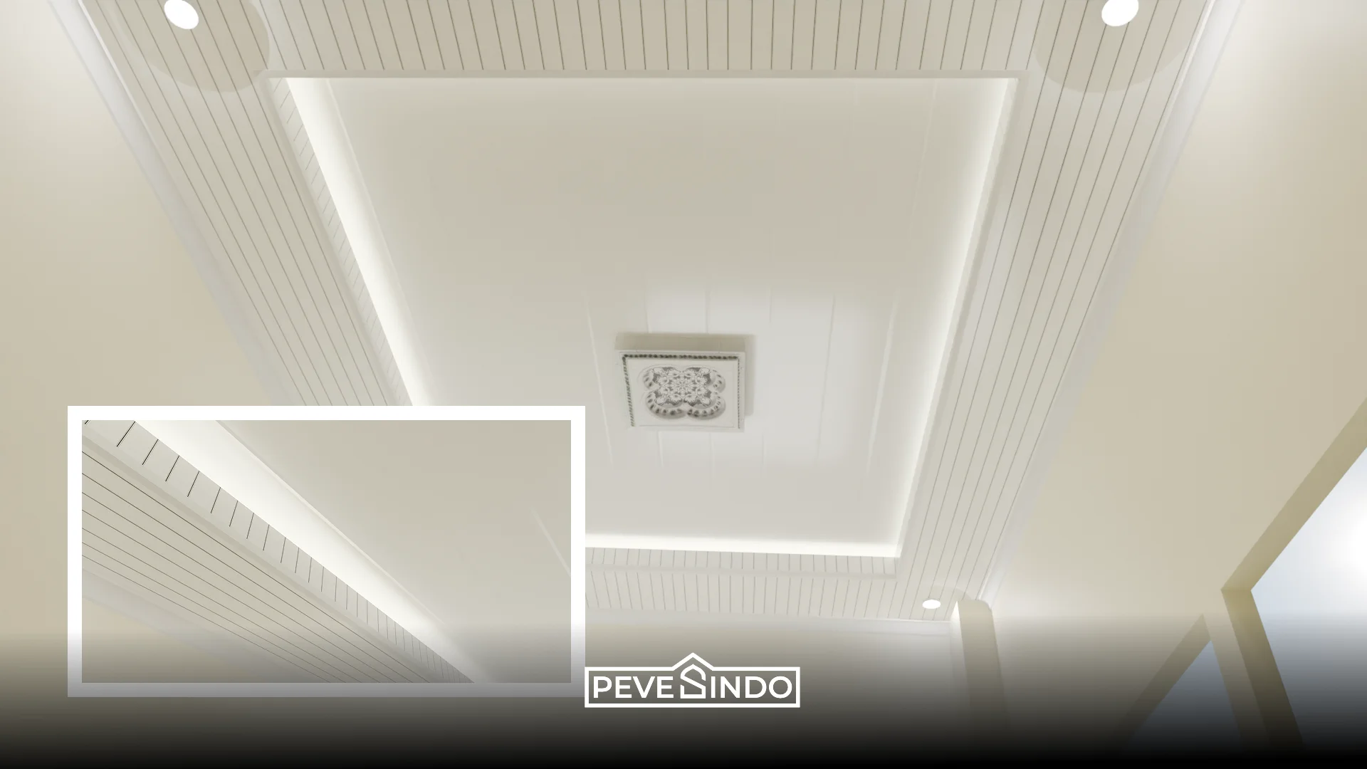 lampu LED strip plafon PVC