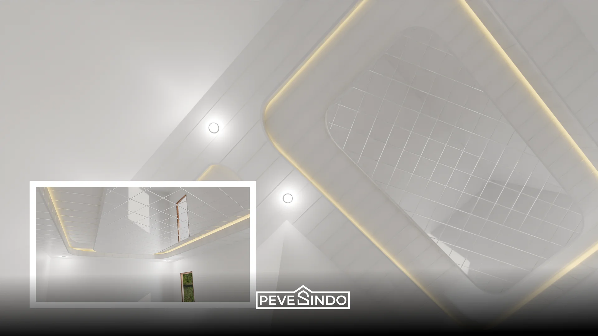 lampu LED strip plafon PVC