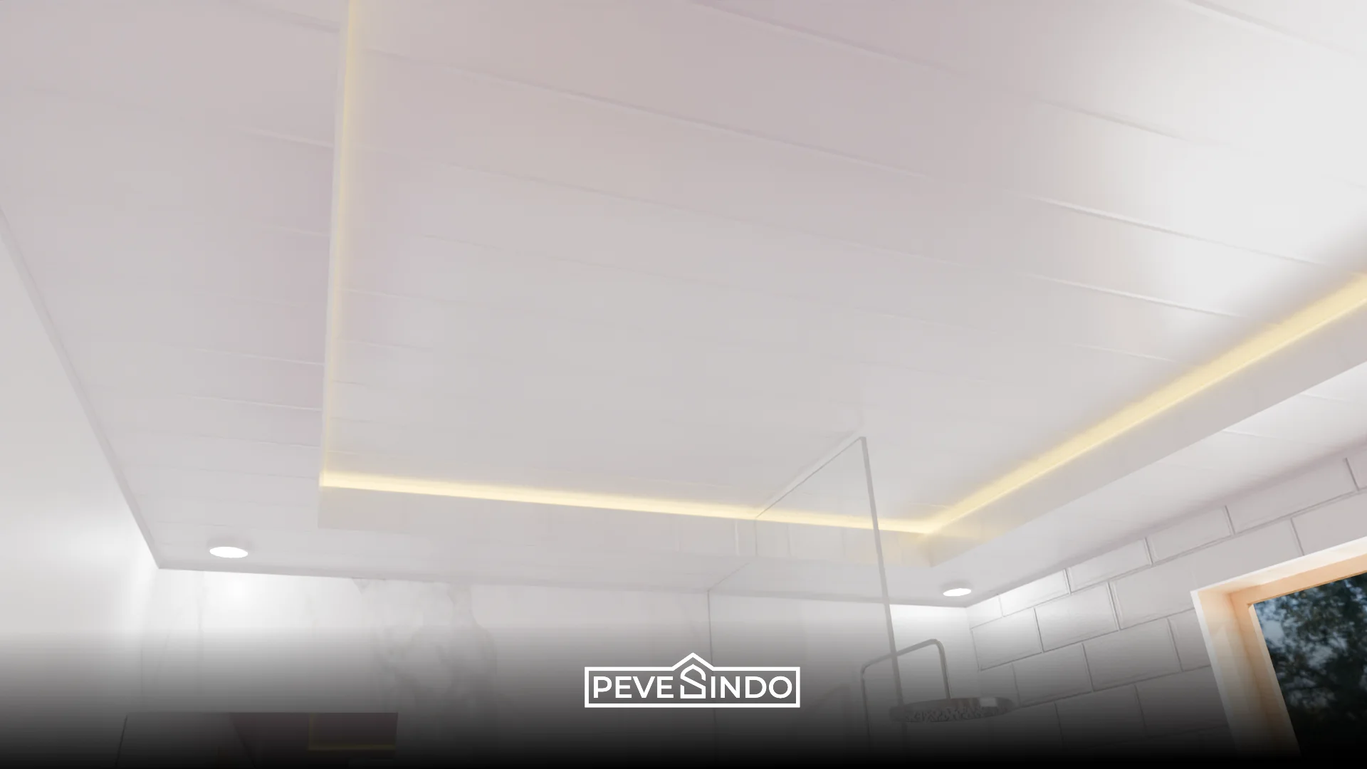 lampu LED strip plafon PVC