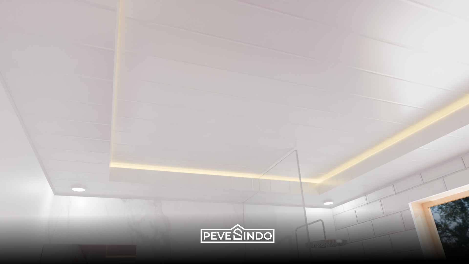 lampu LED strip plafon PVC