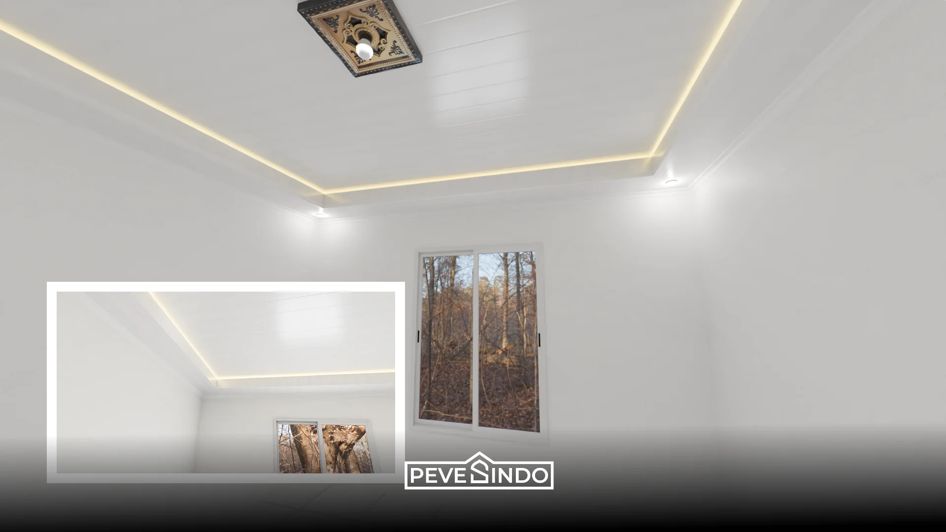 lampu LED strip plafon PVC