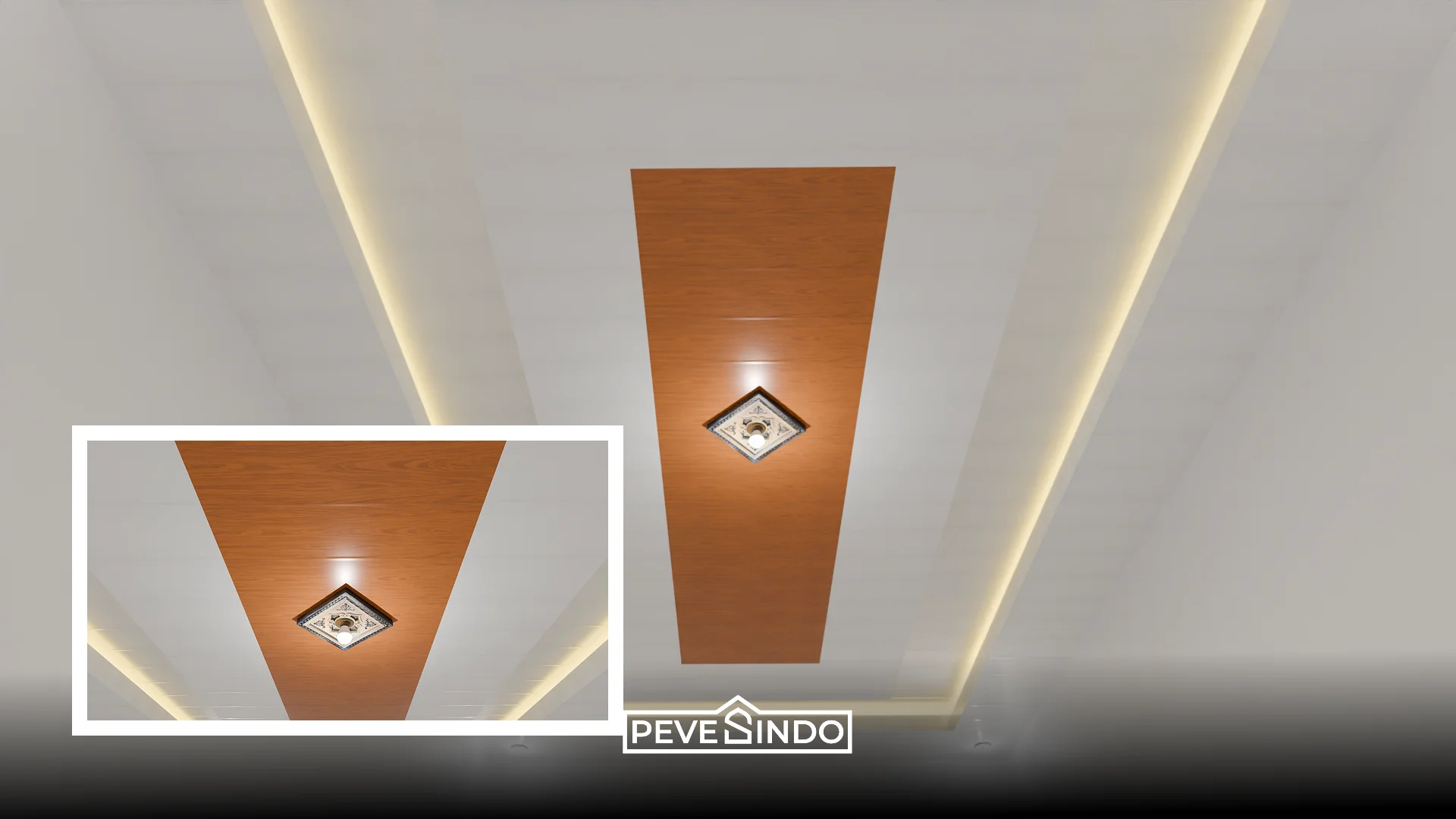 lampu LED strip plafon PVC