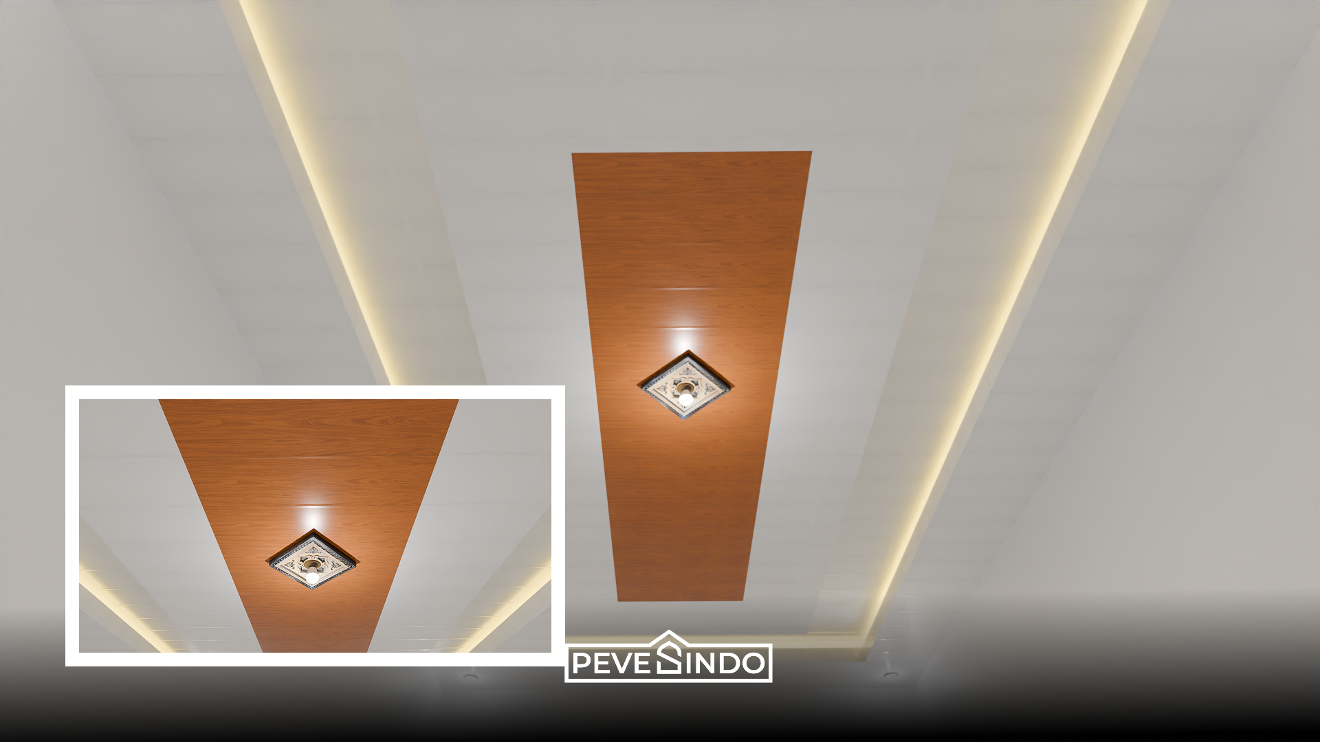lampu LED strip plafon PVC