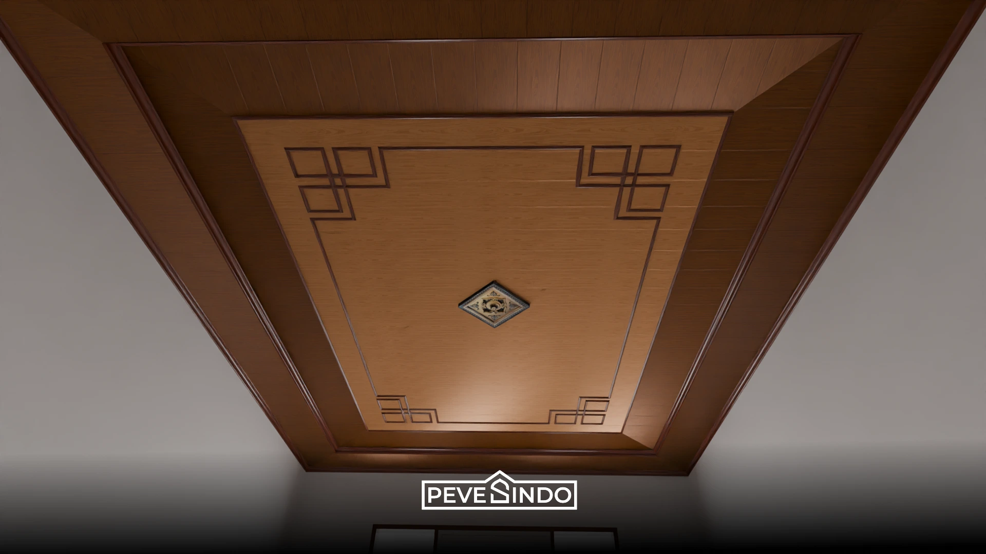 plafon pvc coklat kayu