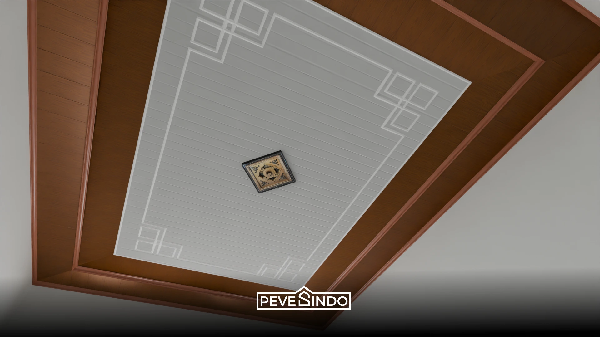 plafon pvc putih coklat