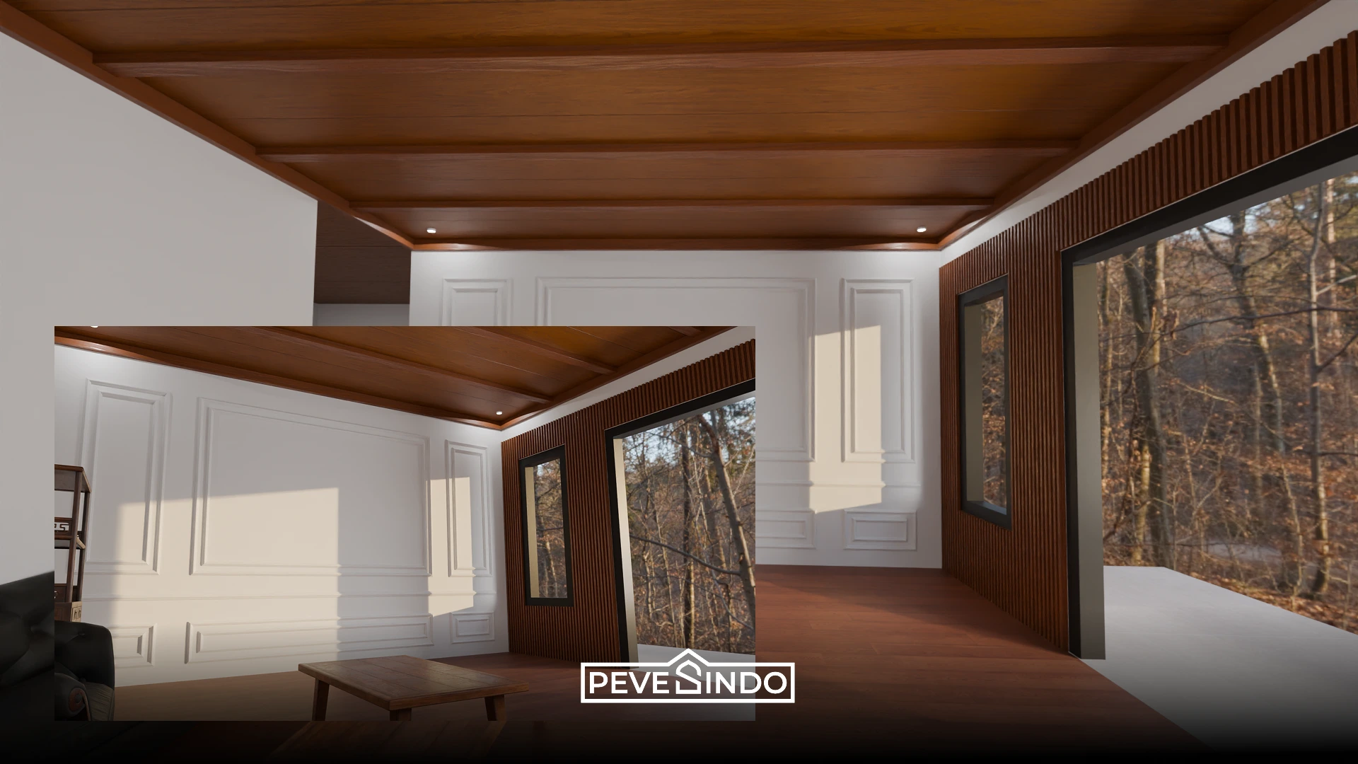 Model plafon pvc dengan kis-kisi untuk dapur