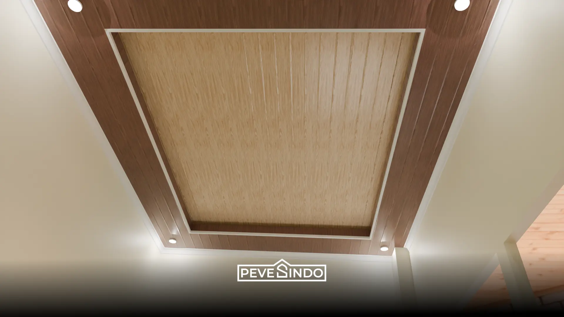 plafon pvc coklat oak