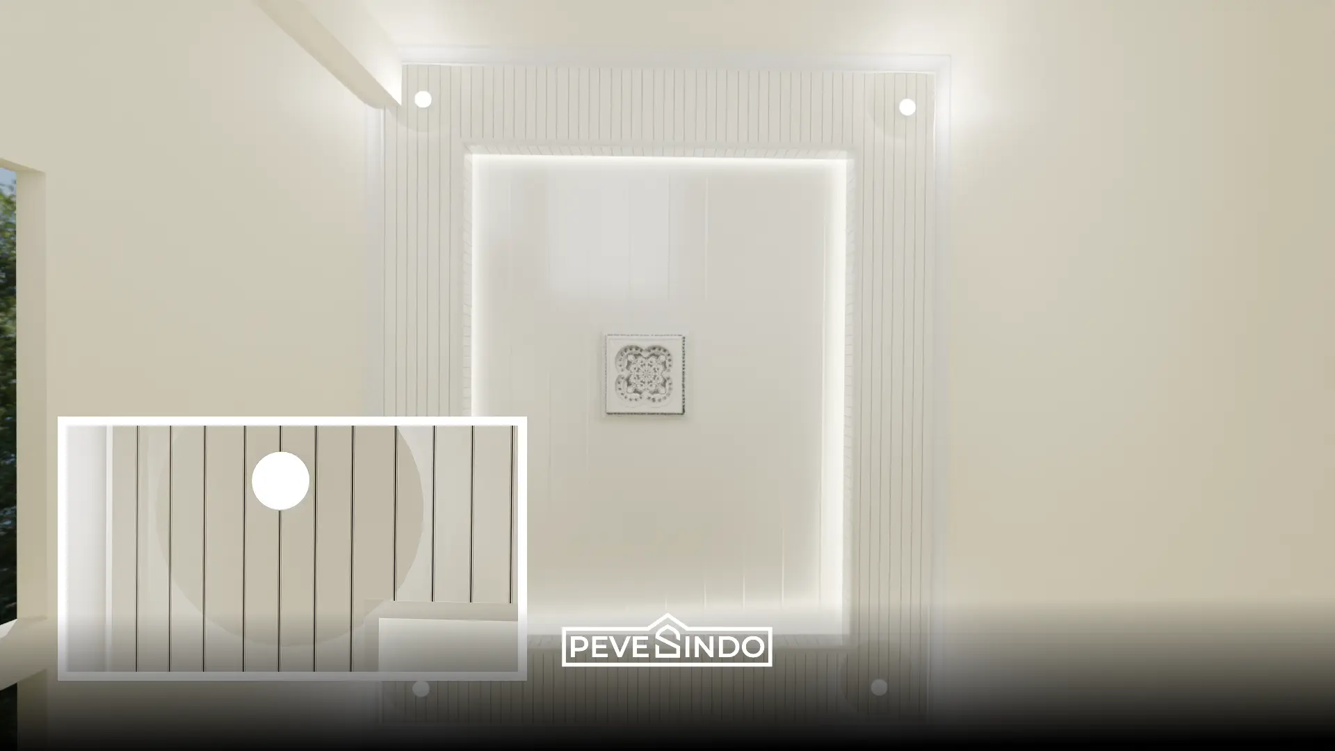 plafon pvc garis-garis