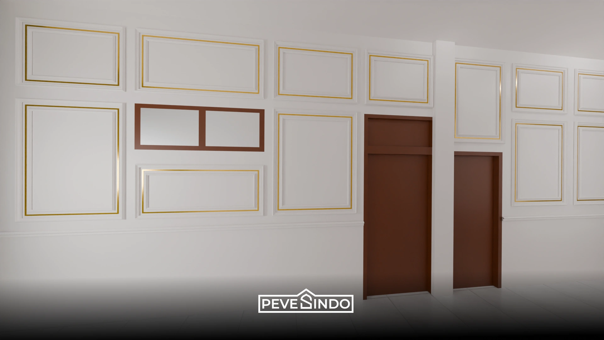 desain dinding dengan wall moulding pevesindo