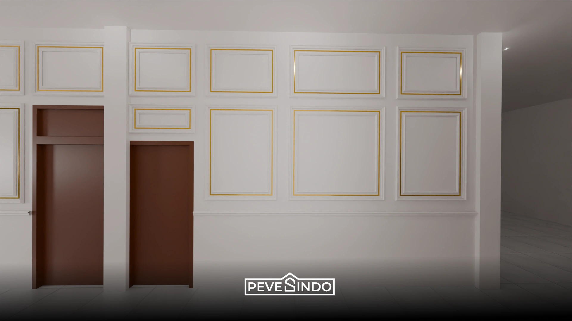 desain dinding dengan wall moulding pevesindo
