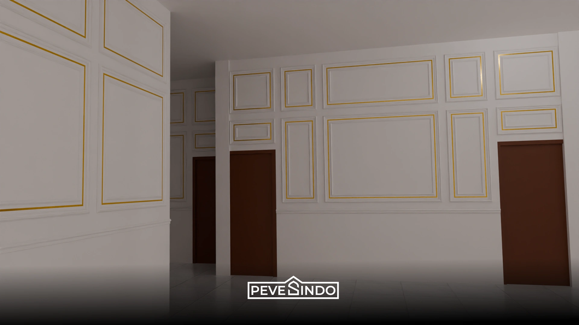 desain dinding dengan wall moulding pevesindo