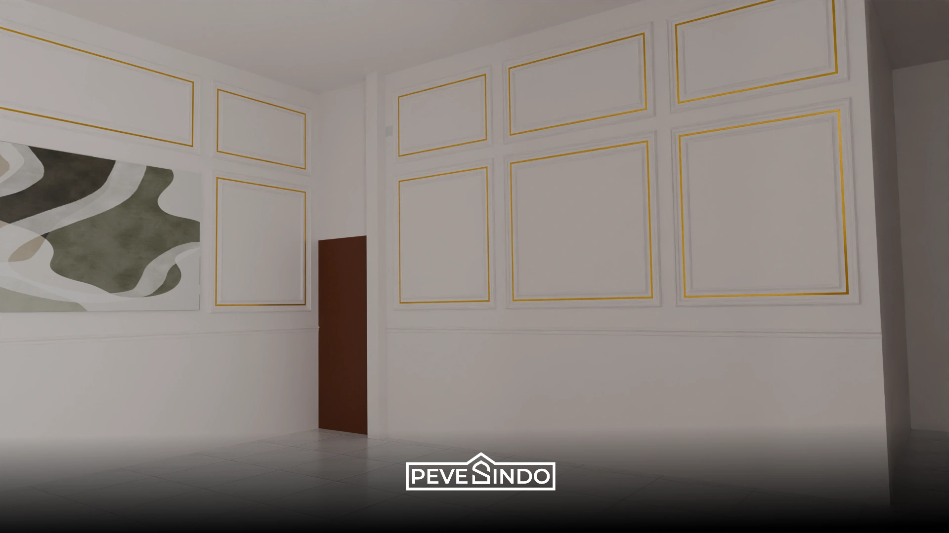 desain dinding dengan wall moulding pevesindo