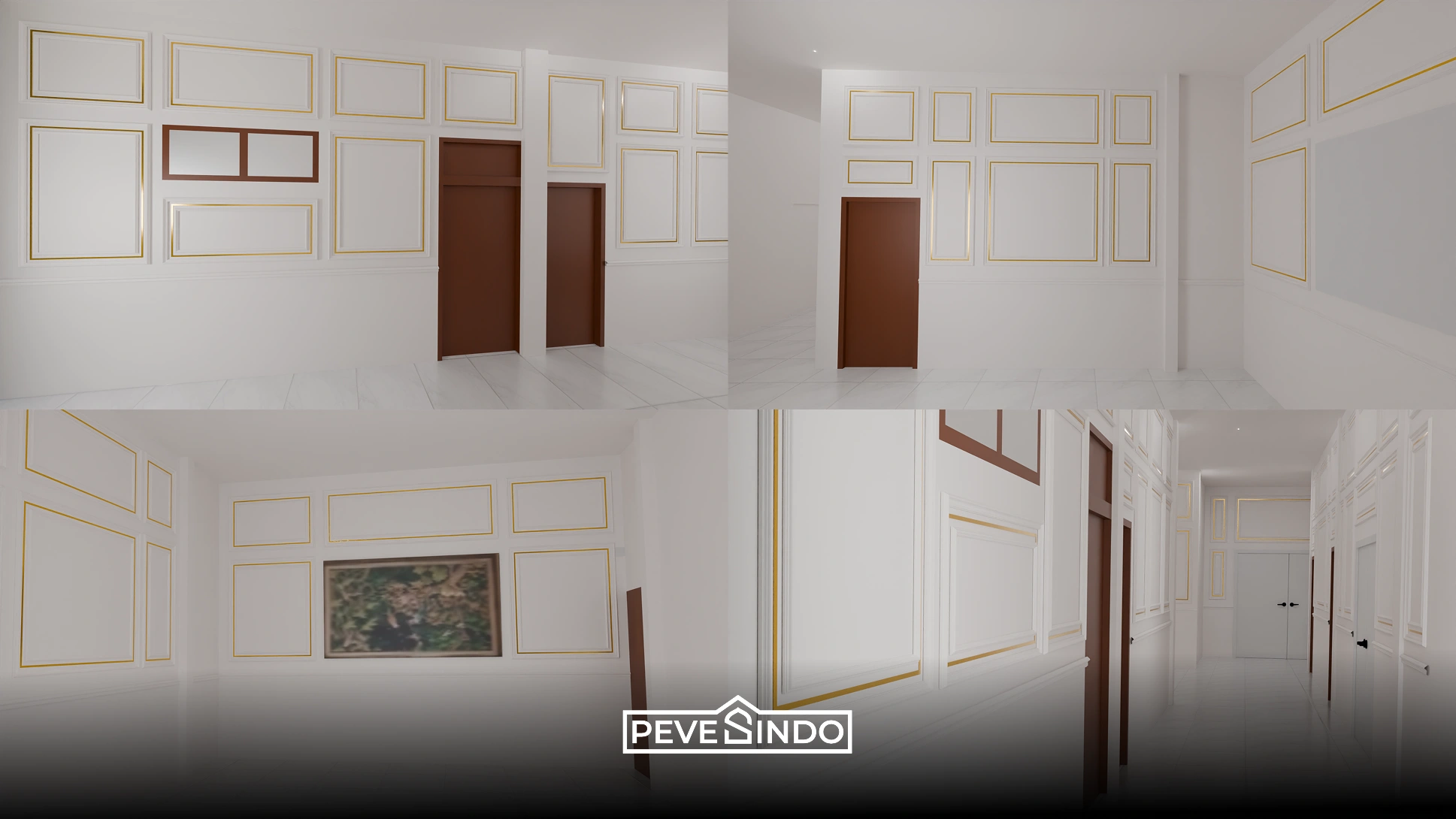 desain dinding dengan wall moulding pevesindo
