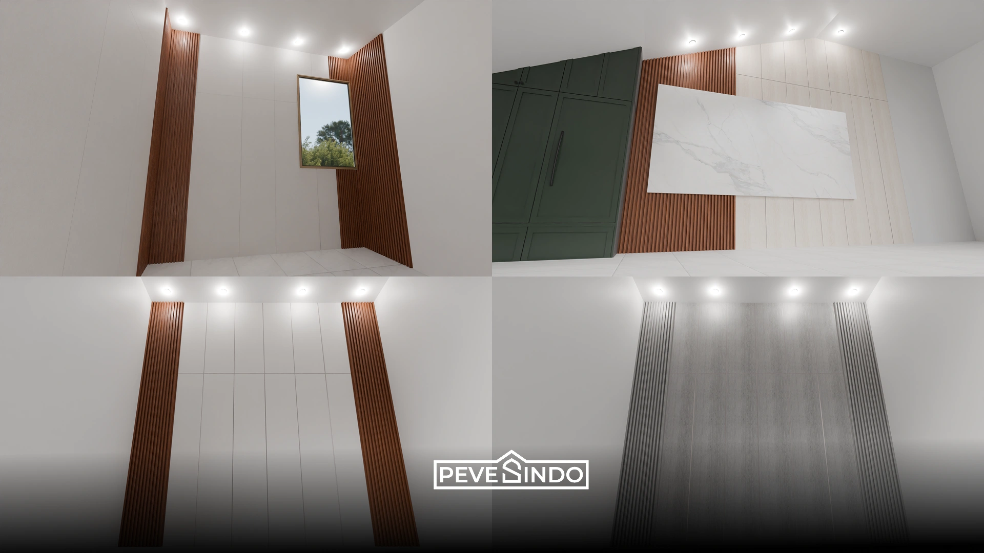 kombinasi wallpanel dan wallboard