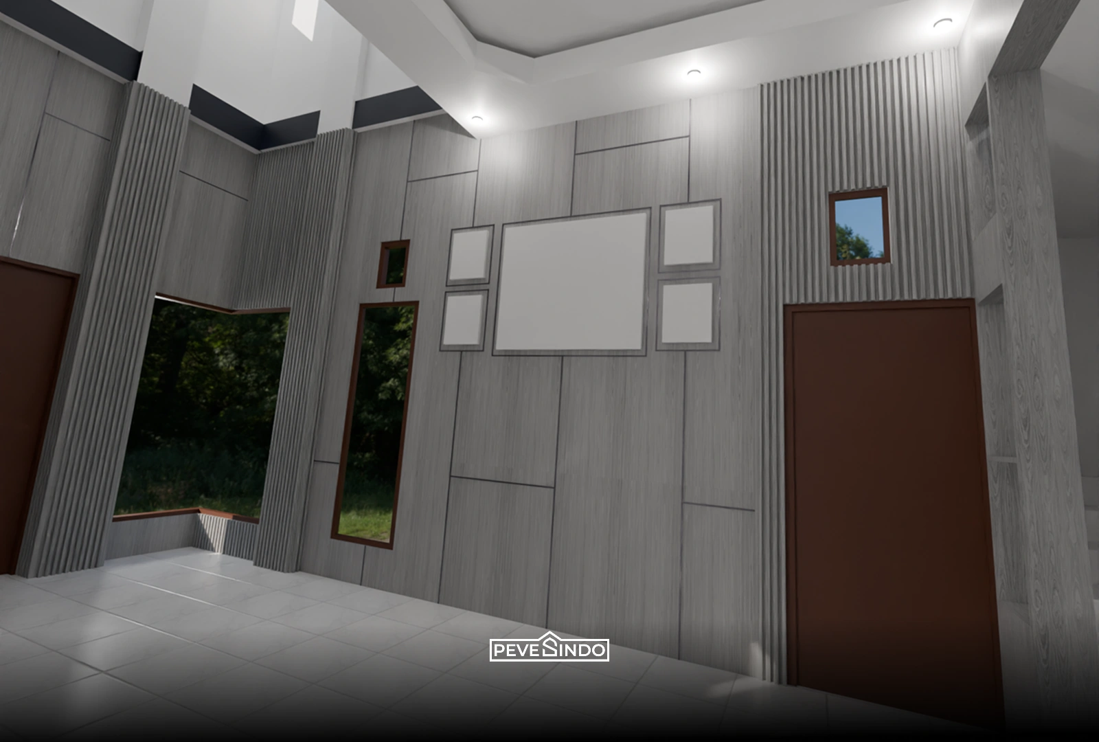 desain industrial wall panel abuabu pevesindo