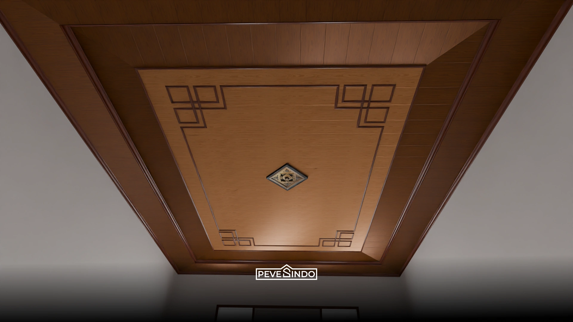 plafon pvc coklat tua