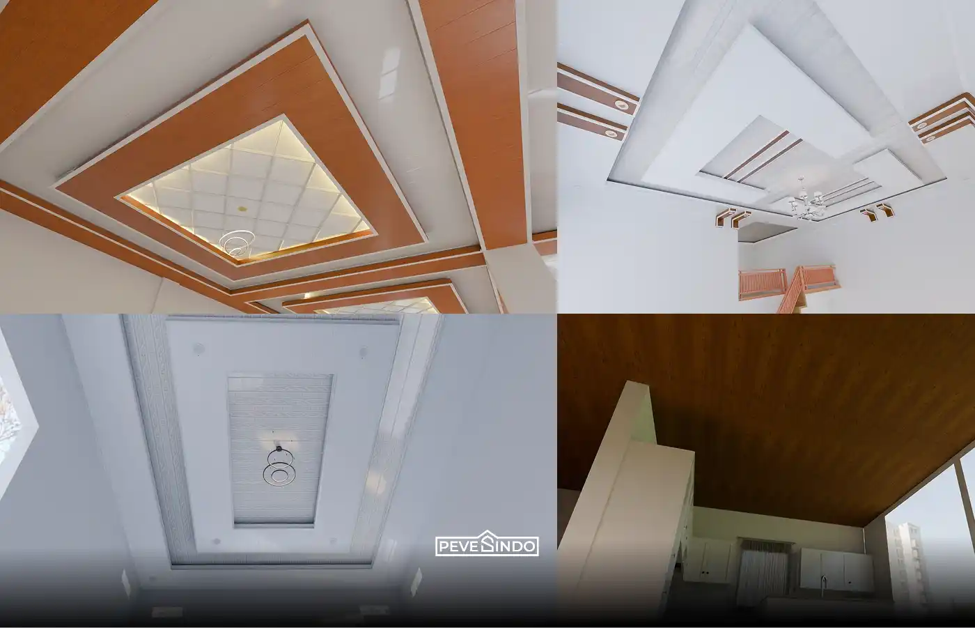 10 Ide Plafon PVC Bermotif untuk Ruang Keluarga Mewah