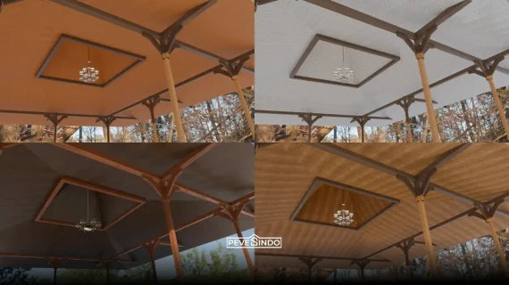 8 Ide Motif Plafon PVC Serat Kayu untuk Mengatasi Gazebo Lapuk Dimakan Cuaca