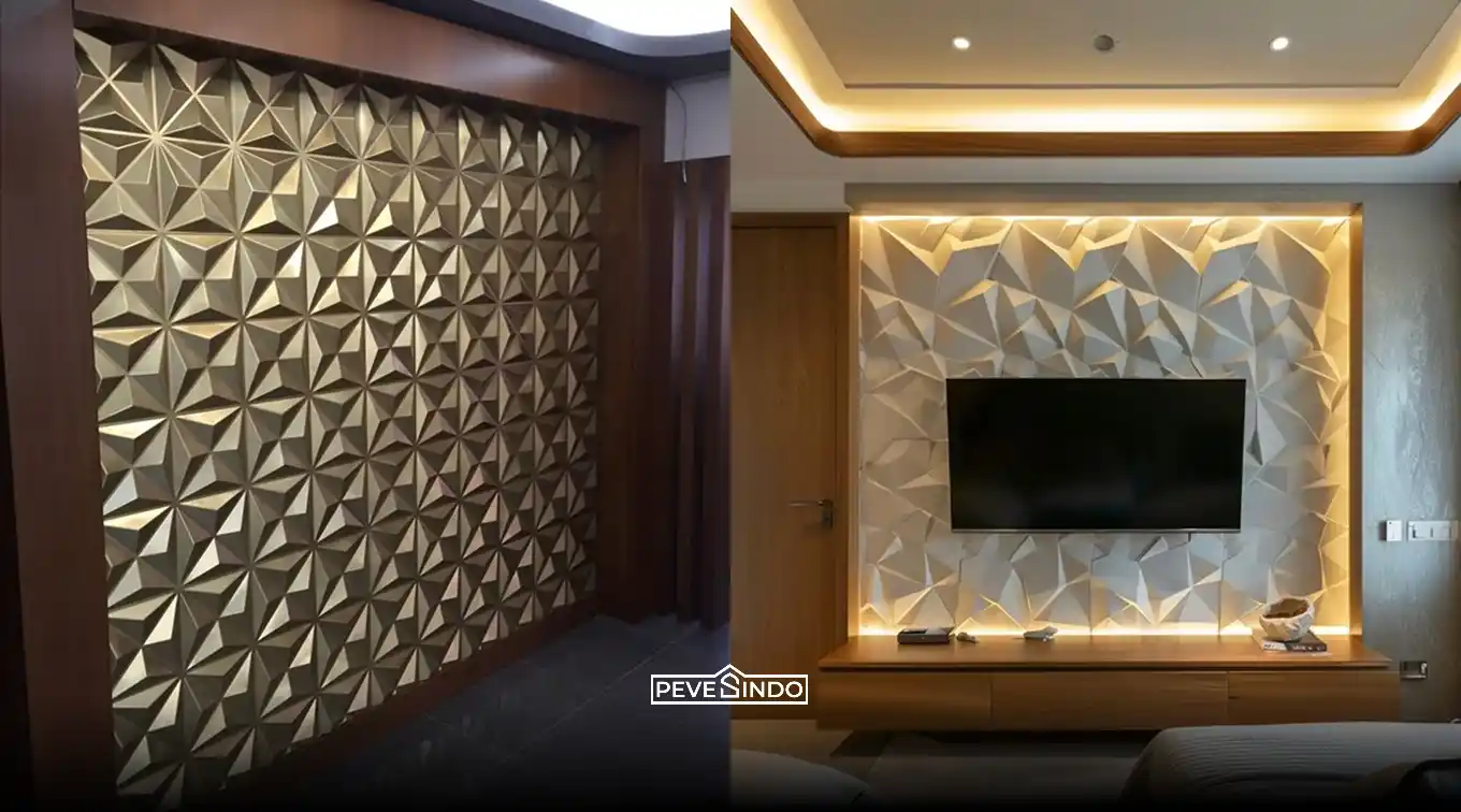 7 Ide Wall Panel 3D Atasi Dinding Ruang Keluarga Membosankan