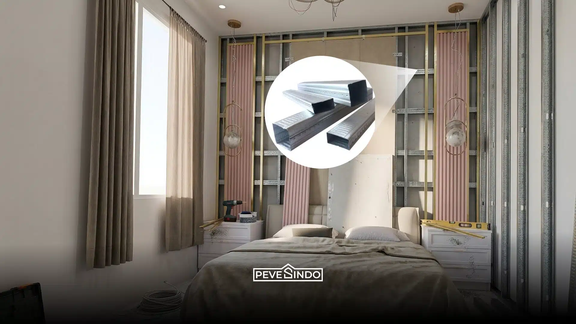 Gunakan Rangka Hollow Galvanis (Teknik Shadow Gap)