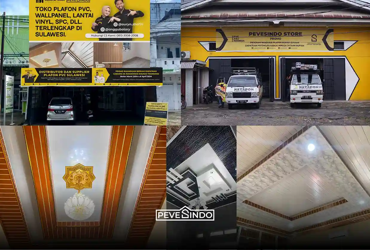 Pusat Grosir Plafon PVC Makassar Harga Pabrik | Pevesindo