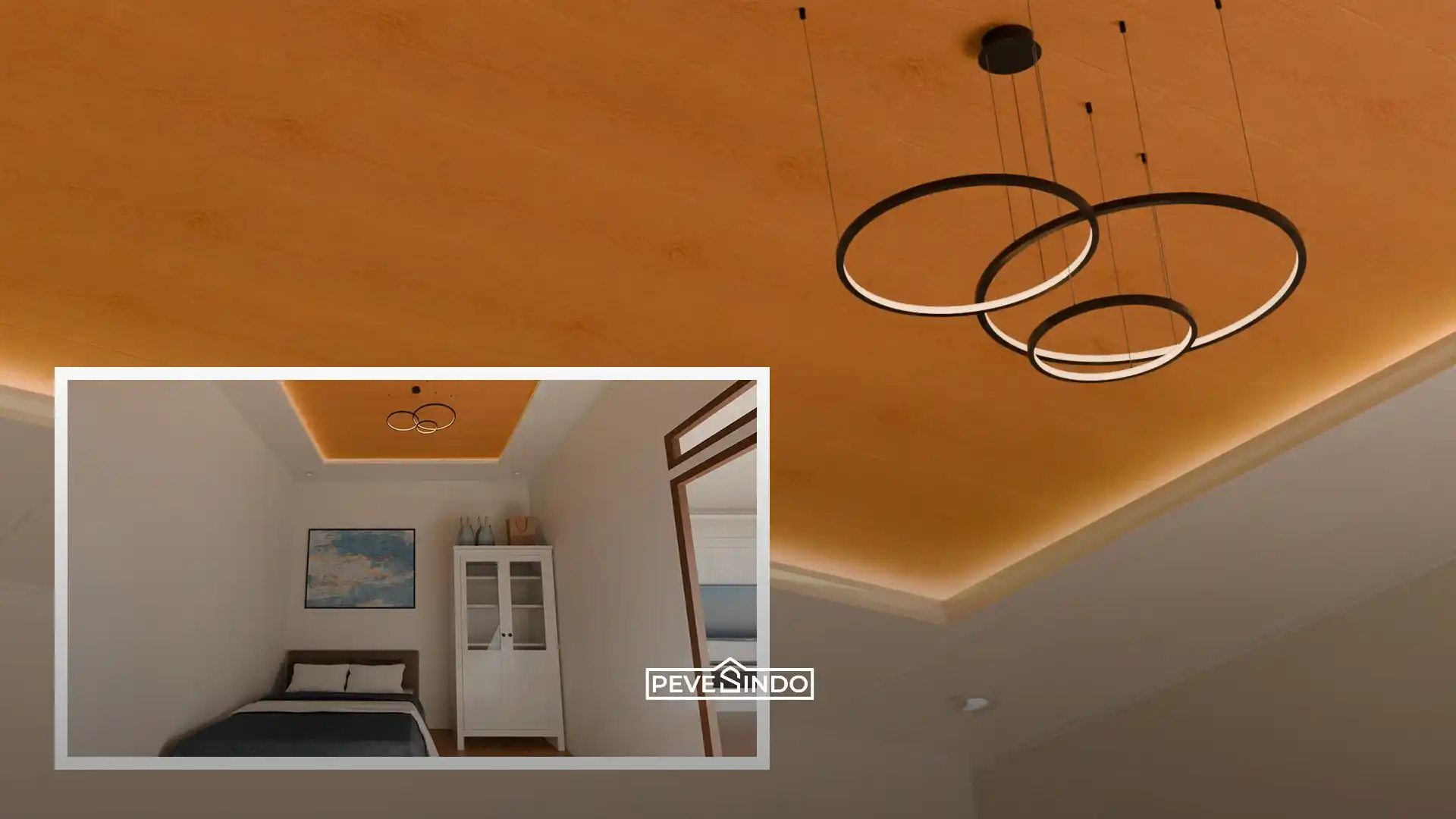 Jarak ideal pemasangan lampu plafon PVC agar cahaya menyebar rata tanpa efek belang.