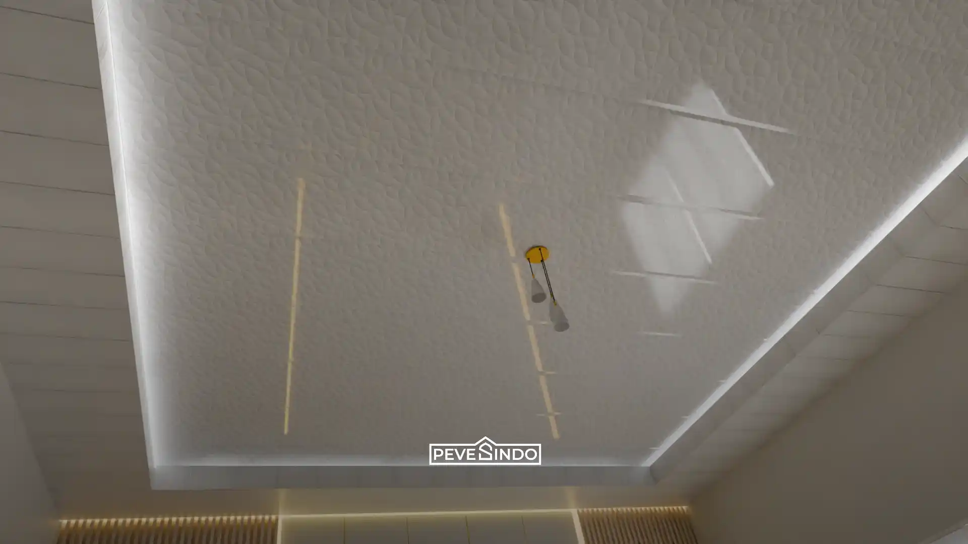 Perbandingan warna lampu plafon PVC warm white dan natural white untuk kenyamanan fungsi ruang.