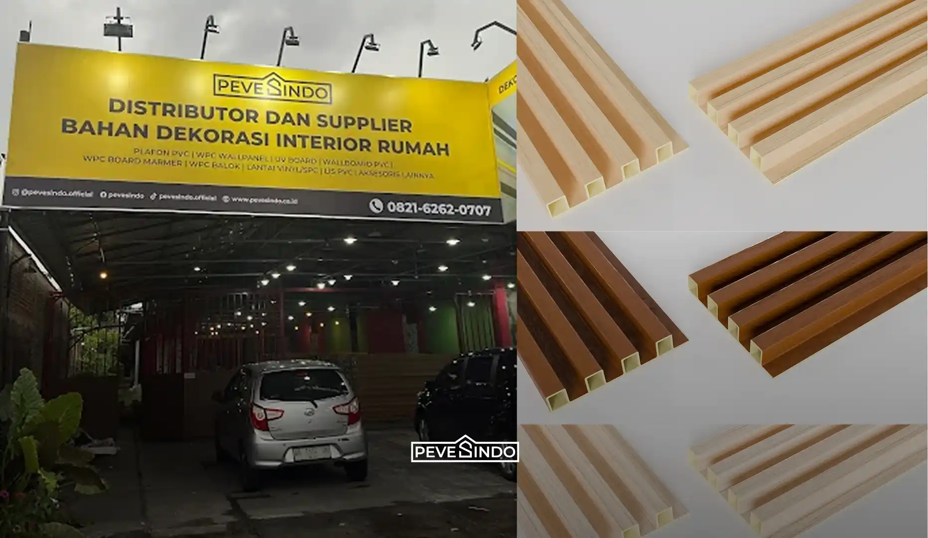Desain ruang keluarga mewah menggunakan wall panel dengan budget efisien dari supplier lokal Jogja.
