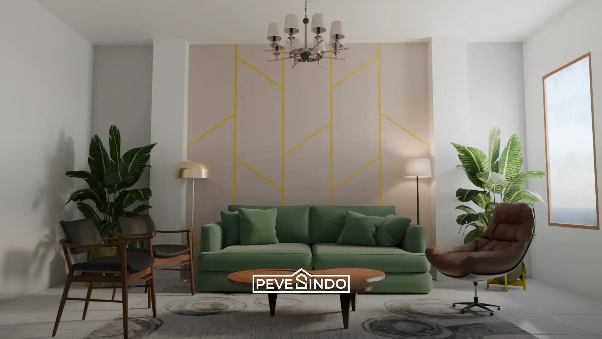 Partisi ruangan kerja menggunakan wallboard yang ringan dan praktis dipasang.