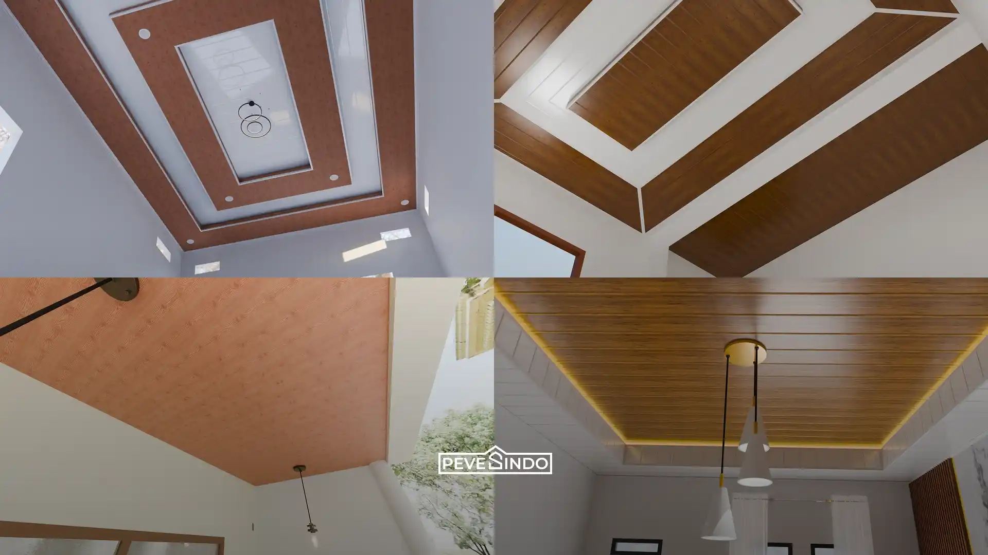 5 Ide Plafon PVC Kayu Gelap Atasi Ruangan Sempit & Sumpek