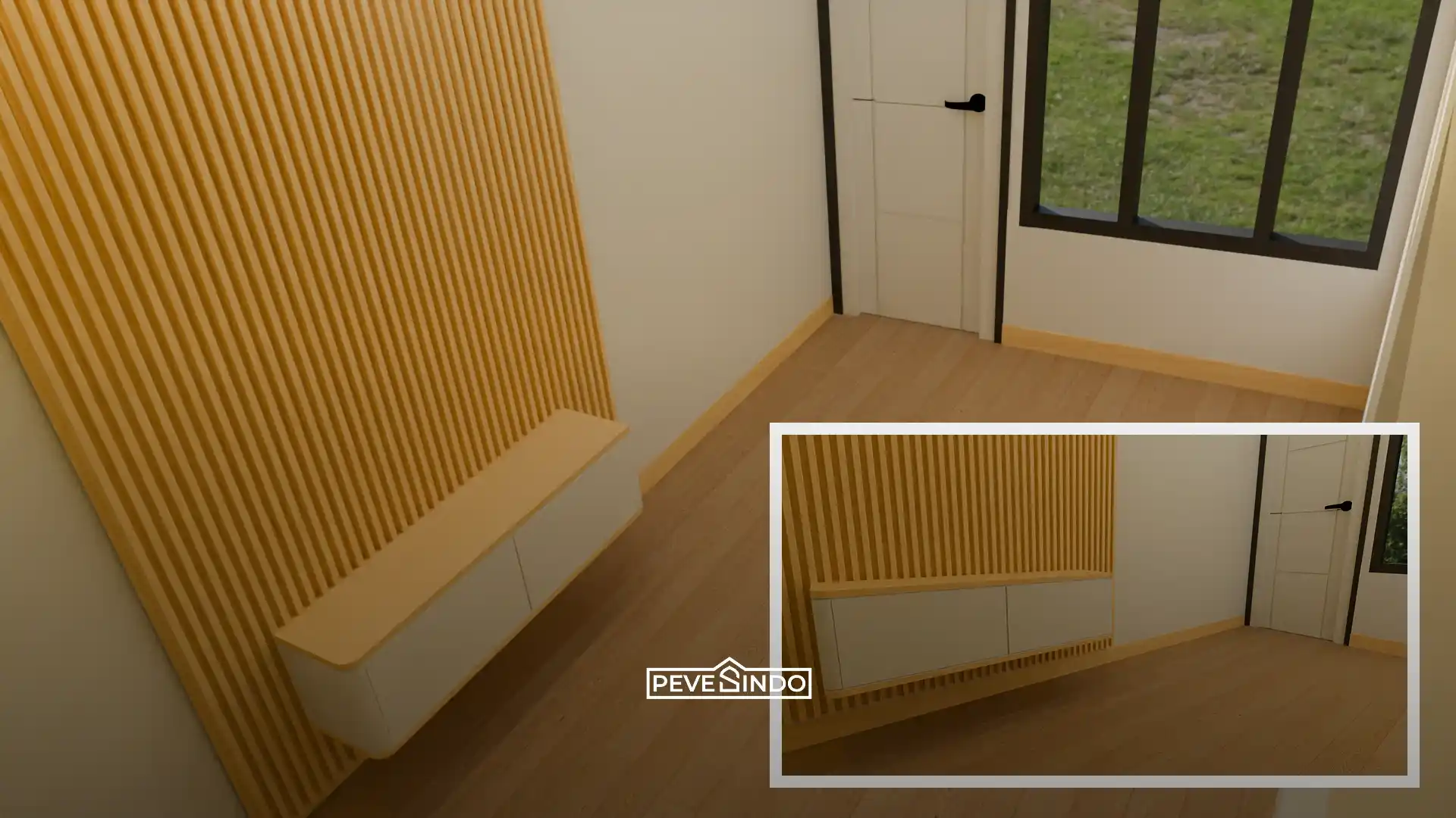 Desain dinding pevesindo yang aman dan tidak berbau untuk kamar tidur anak.