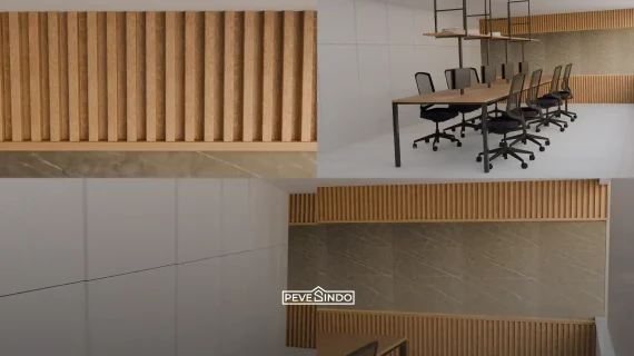1 Ide Desain WPC Fluted Panel untuk Mengatasi Latar Belakang Video Call yang Kusam di Home Office
