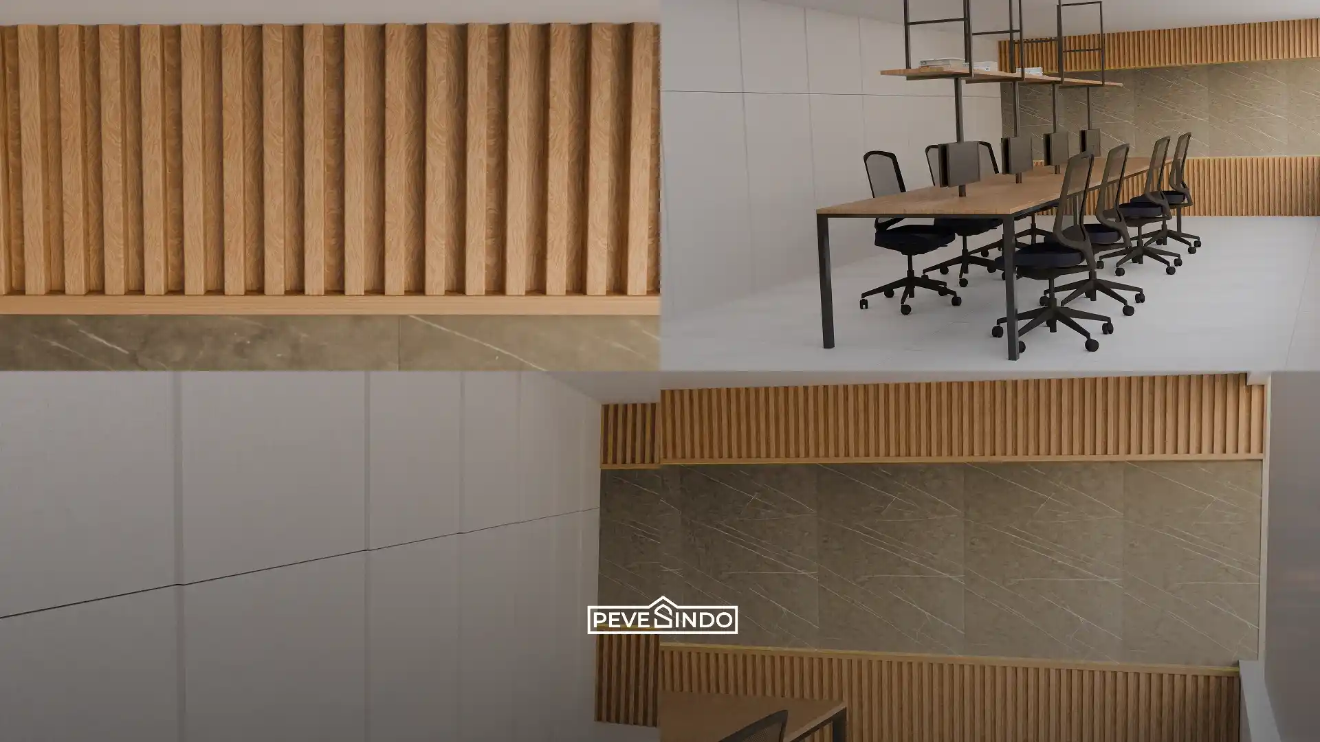 Sulap Home Office Profesional dengan WPC Fluted Panel